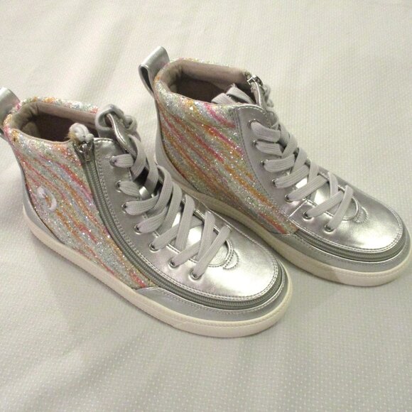 🥰 $20 Today - BILLY SILVER RAINBOW SNEAKERS BIG GIRLS' SZ 5 – NWT 🥰 - Picture 13 of 15